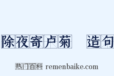 除夜寄卢菊磵造句是什么意思的图片